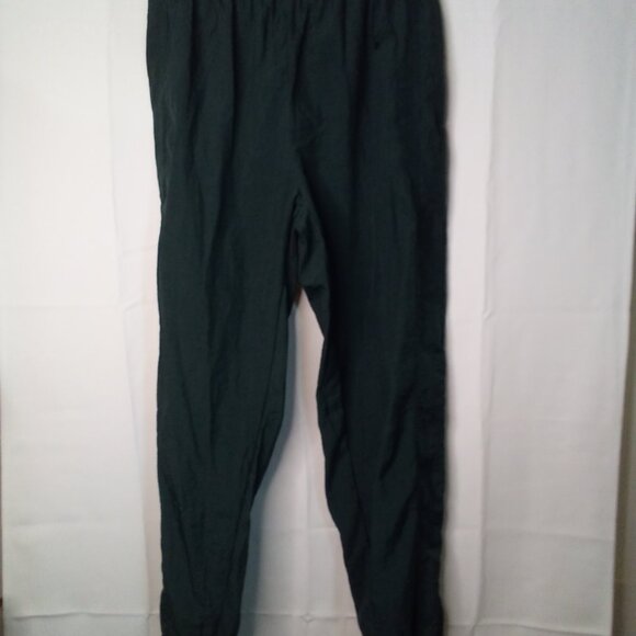 Reebok Track Pants Men M Vintage 100% Nylon Zipper Ankle Green - Picture 2 of 16